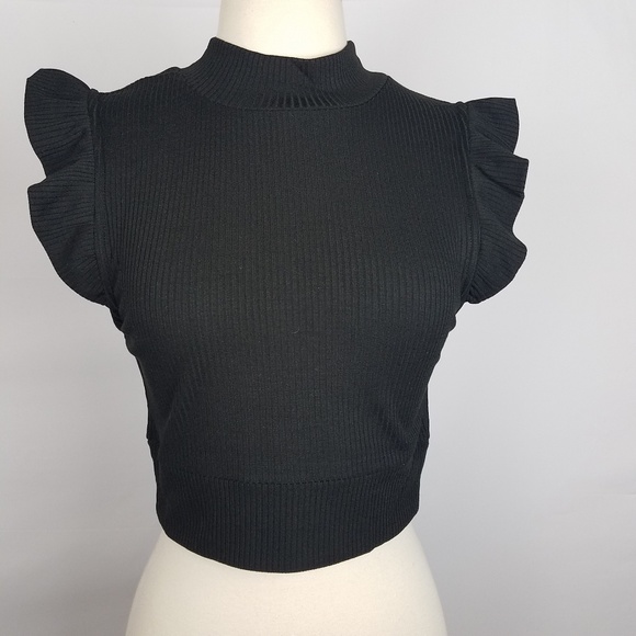 Mock Neck Top 
W ruffle sleeves - Picture 2 of 4